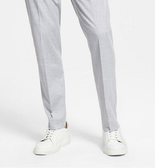 Alfani Men's Slim Fit Stretch Solid Suit Pants Gray Size 34X32