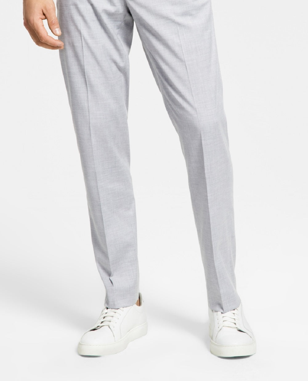 Alfani Men's Slim Fit Stretch Solid Suit Pants Gray Size 36X32