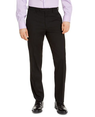 Alfani Men's Classic Fit Stretch Solid Suit Pants Black Size 33X30