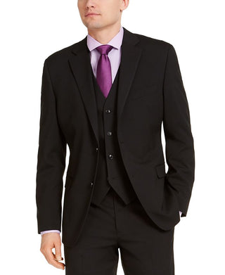 Alfani Men's Classic Fit Stretch Solid Suit Jacket Black Size 38