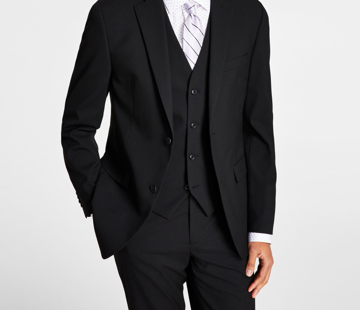 Alfani Men's Slim Fit Stretch Solid Suit Jacket Black Size 40