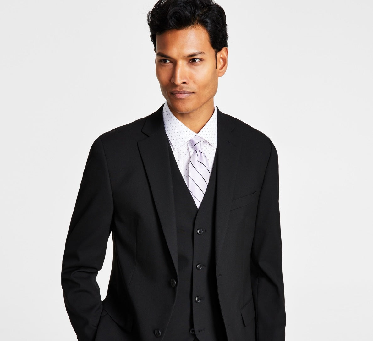 Alfani Men's Slim Fit Stretch Solid Suit Jacket Black Size 42