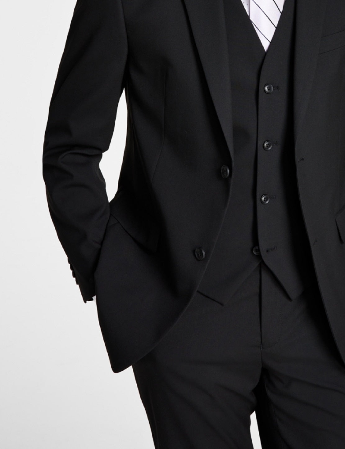 Alfani Men's Slim Fit Stretch Solid Suit Jacket Black Size 44
