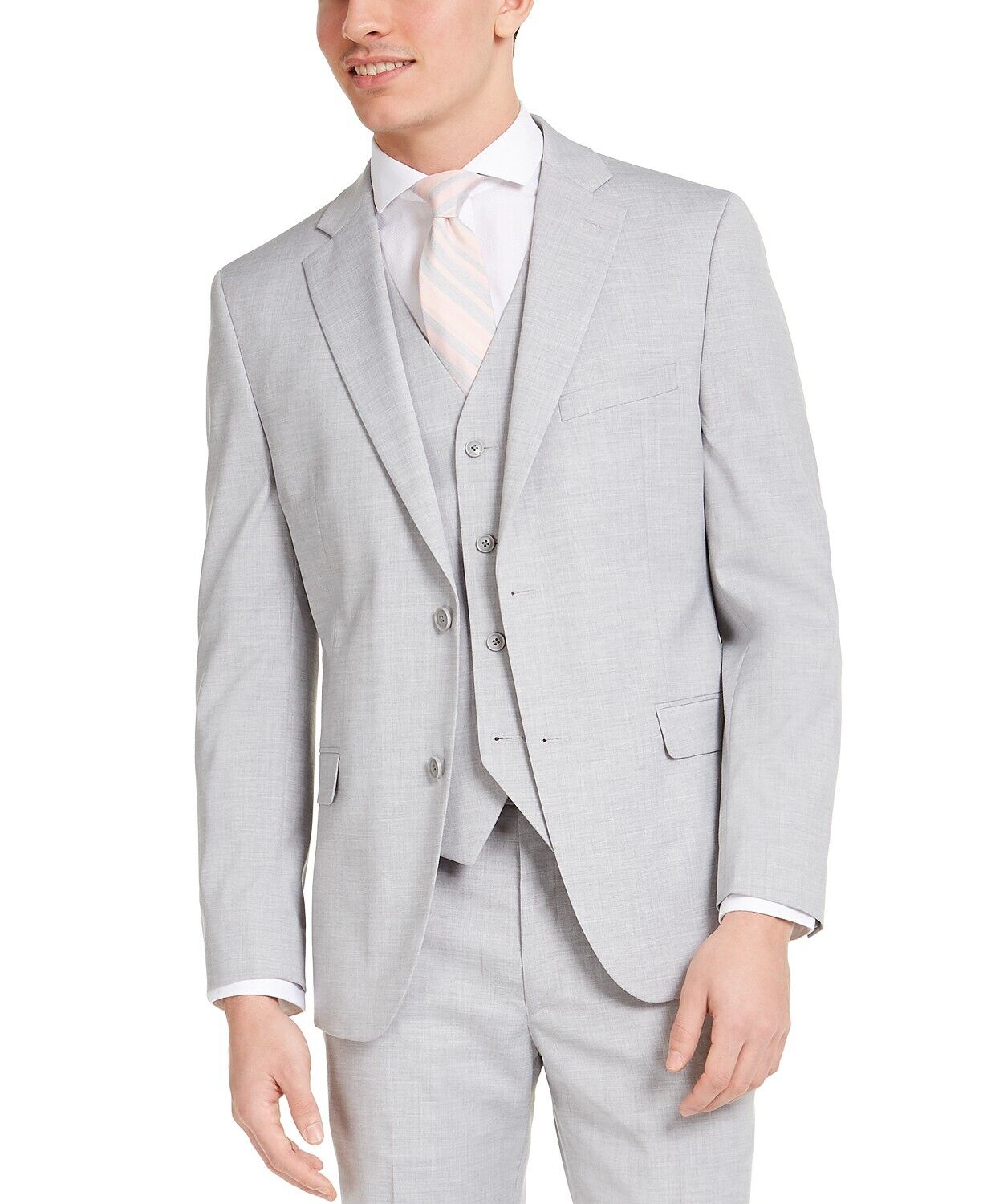 Alfani Men's Slim Fit Stretch Solid Suit Jacket Grey Size 40