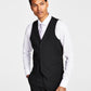 Alfani Men's Slim Fit Stretch Solid Suit Vest Black Size Large