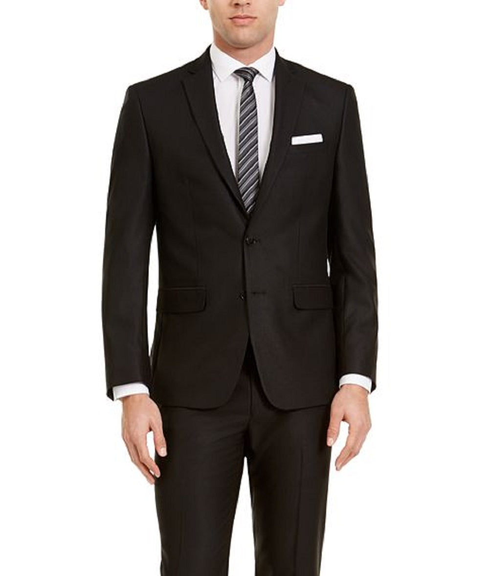 Van Heusen Men's Flex Plain Slim Fit Suits Black Size 38