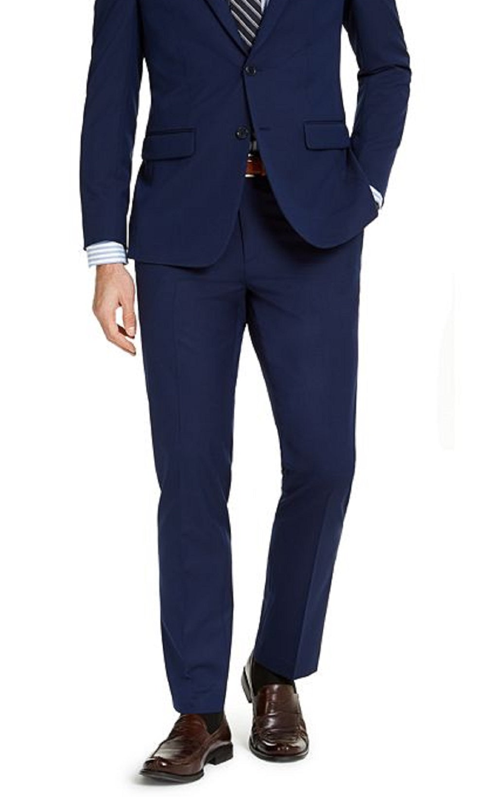 Van Heusen Men's Flex Plain Slim Fit Suits Blue Size 48