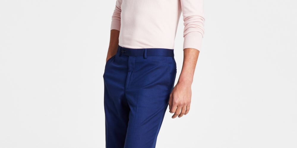 Calvin Klein Men's Slim Fit Dress Pants Blue Size 46X32