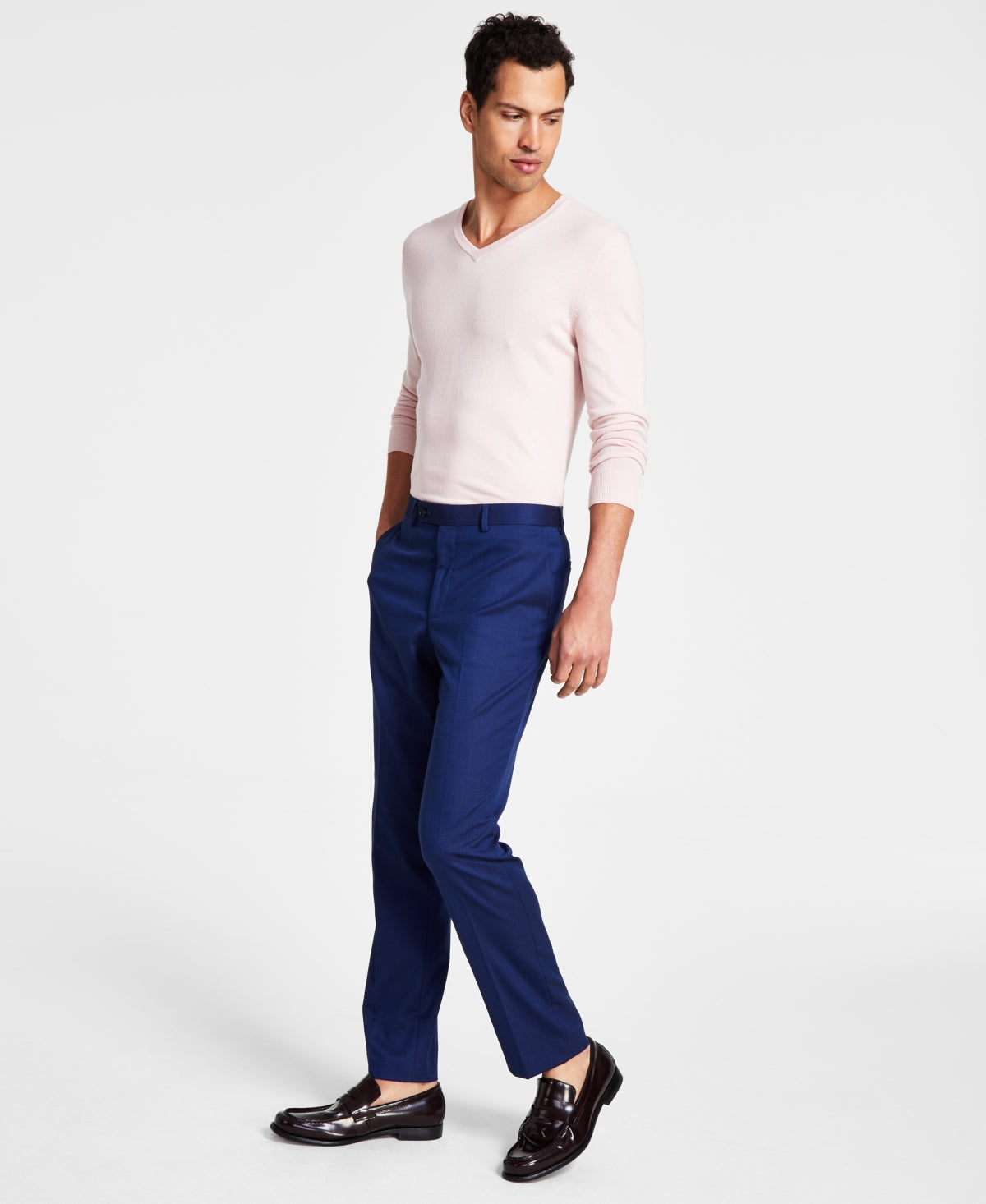 Calvin Klein Men's Slim Fit Dress Pants Blue Size 46X32