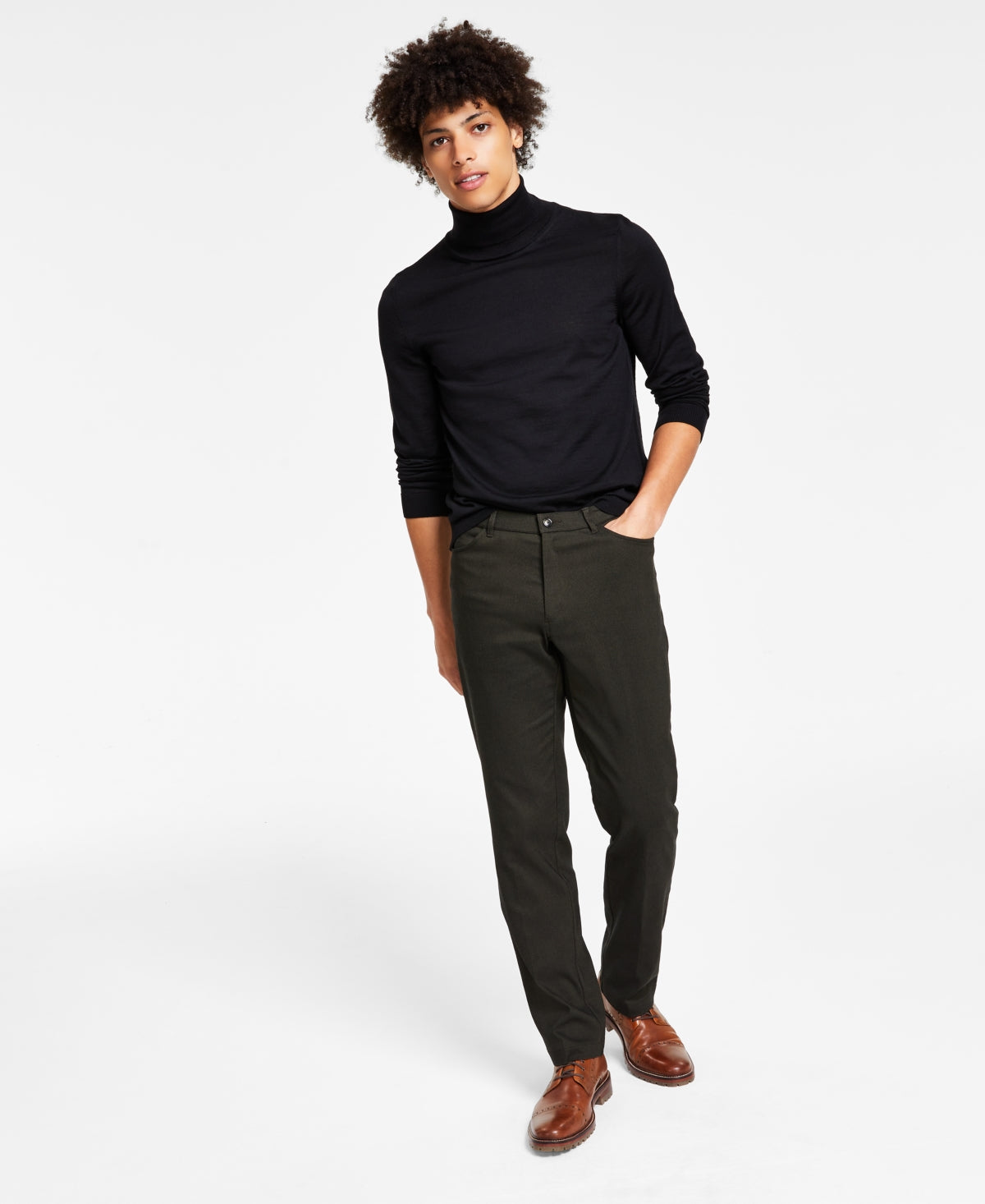 Tommy Hilfiger Men's Th Flex Modern Fit Four Pocket Twill Pants Green Size 40X32