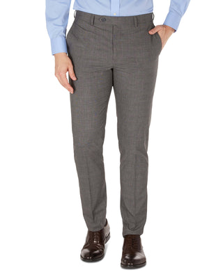 Calvin Klein Men's Plaid Skinny Fit Dress Pants Gray Size 32X32