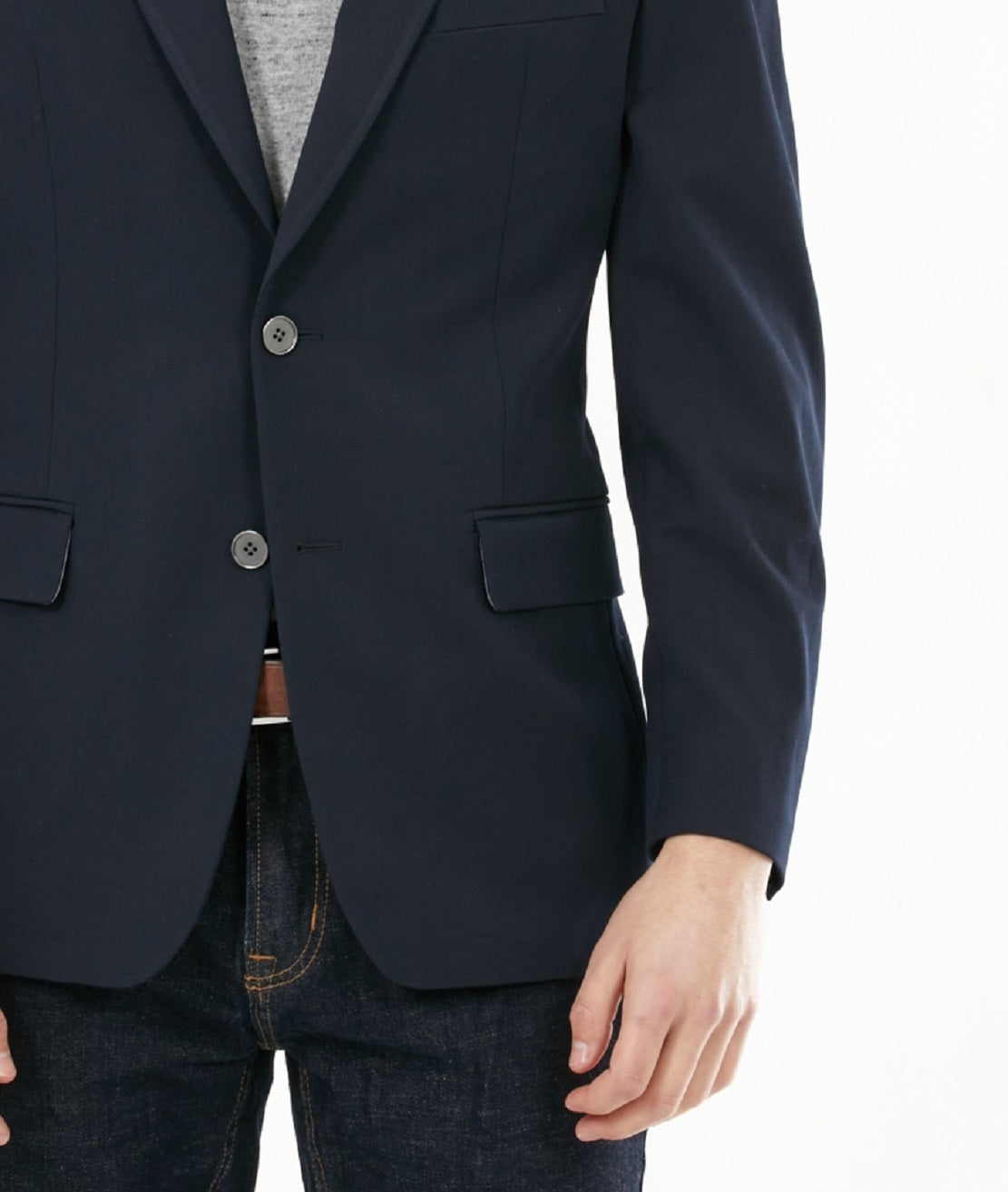 Michael Kors Men's Modern Fit Stretch Solid Blazer Blue Size 48
