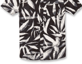 Volcom Men's Echo Leaf Short Sleeves Shirt Black Size Medium