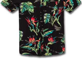 Volcom Men's Birds Of Raredise Short Sleeves Shirt Black Size X-Large