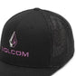 Volcom Men's Duel Duo Flexfit Hat Black Size Large