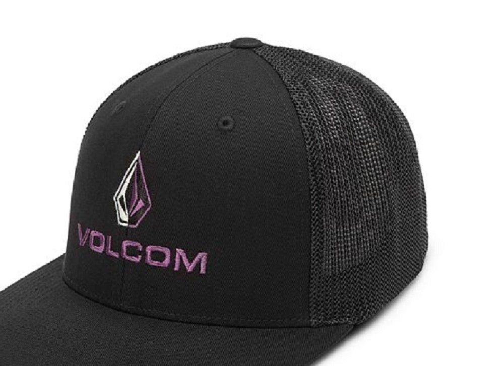 Volcom Men's Duel Duo Flexfit Hat Black Size Large