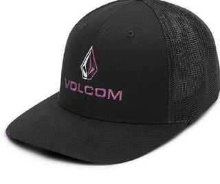 Volcom Men's Duel Duo Flexfit Hat Black Size Large