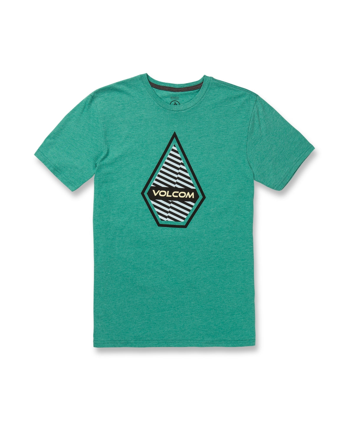 Volcom Men's Interference Short Sleeves T-Shirt Green Size Medium