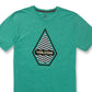 Volcom Men's Interference Short Sleeves T-Shirt Green Size XX-Large
