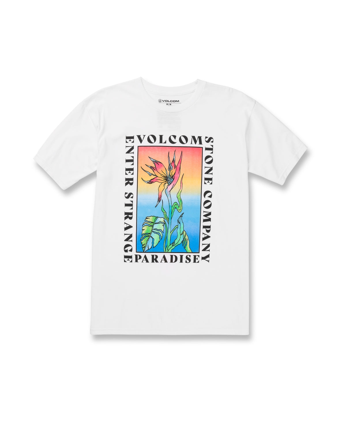 Volcom Men's Strange Paradise Short Sleeves T-Shirt White Size Medium