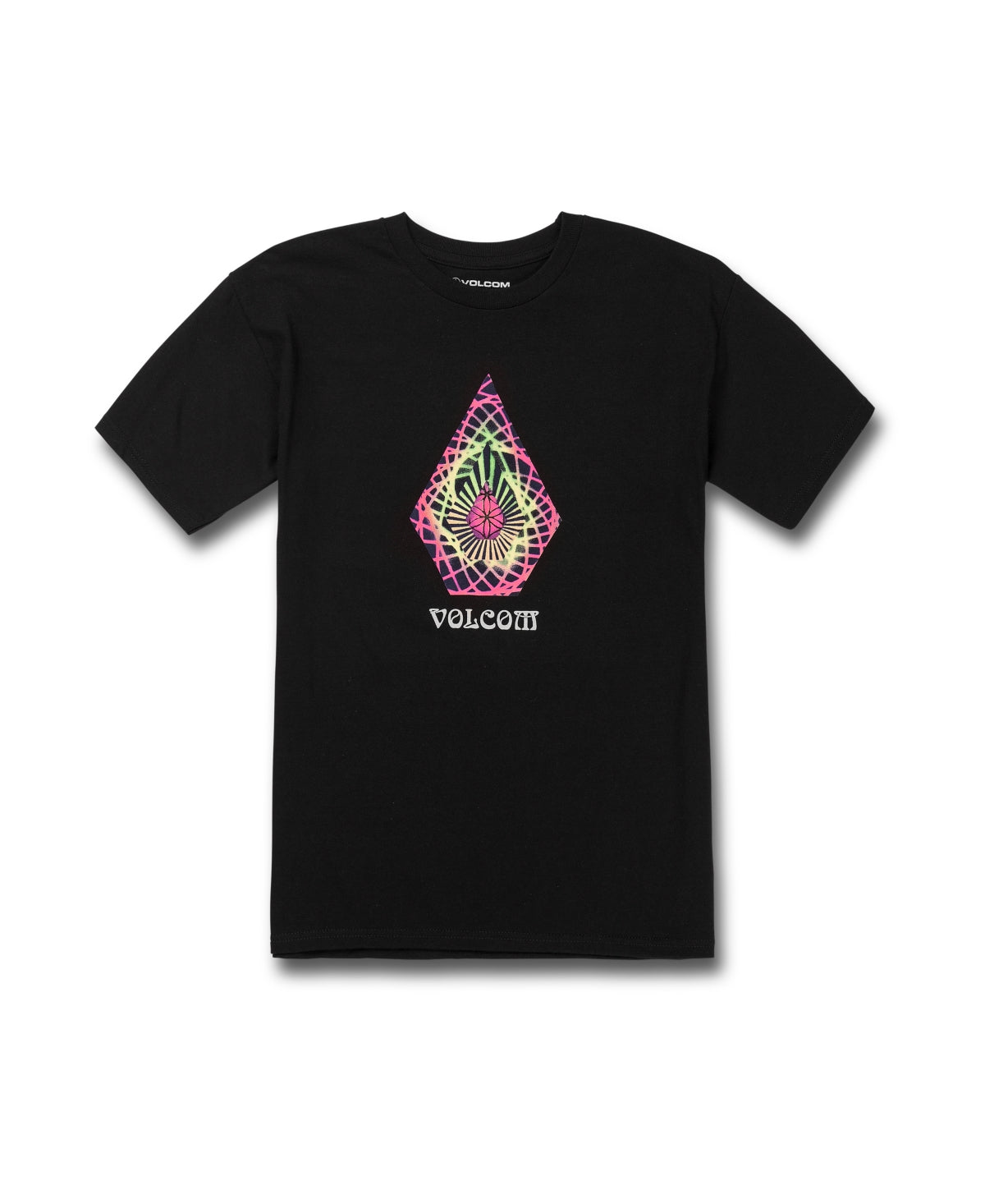 Volcom Men's Star Shields Stone Short Sleeves T-Shirt Black Size XX-Large