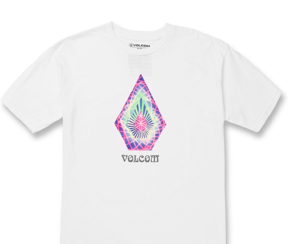 Volcom Men's Star Shields Stone Graphic Tee White Size Large