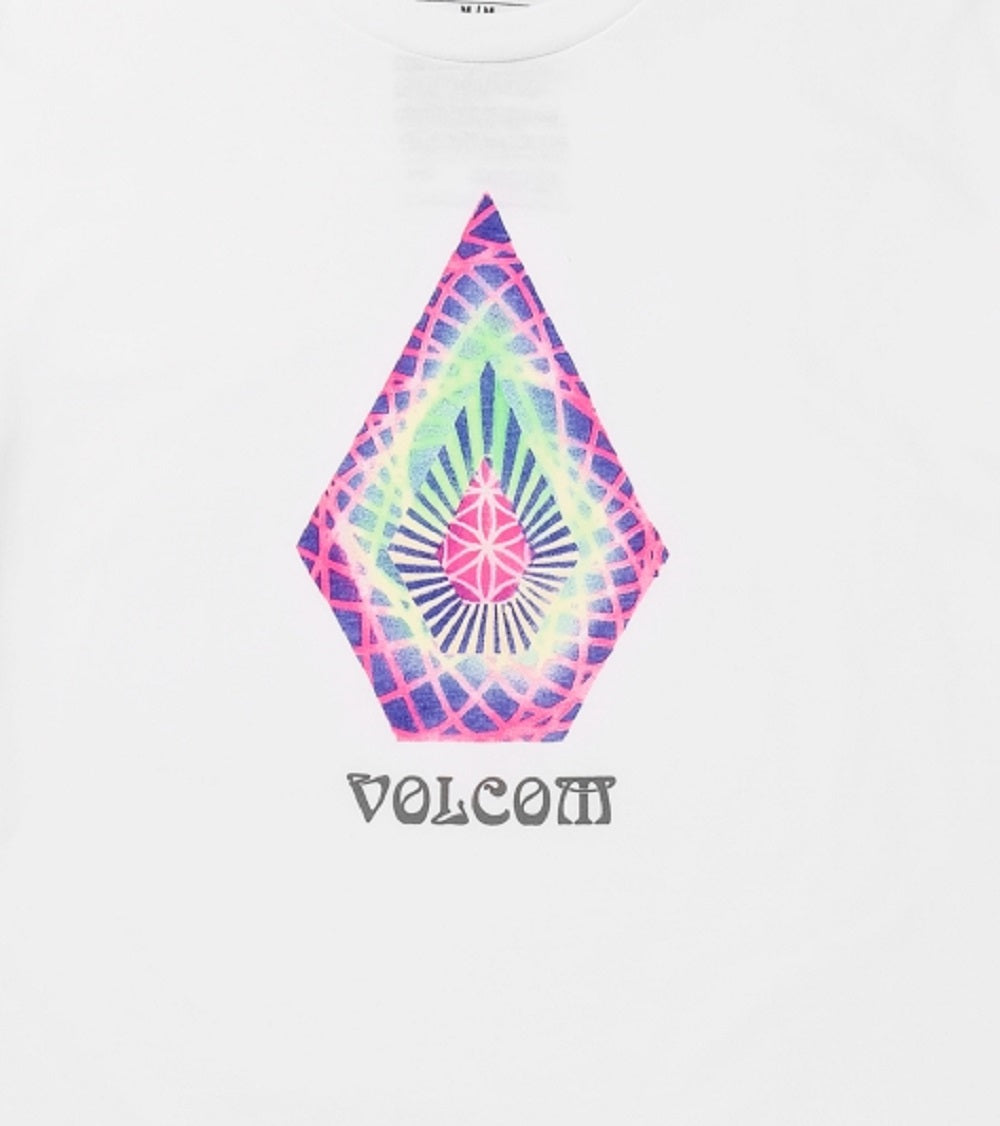 Volcom Men's Star Shields Stone Graphic Tee White Size Large