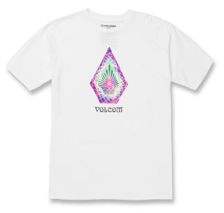 Volcom Men's Star Shields Stone Graphic Tee White Size X-Large
