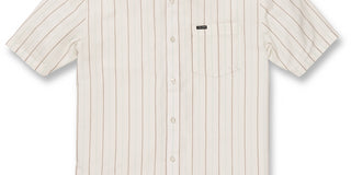 Volcom Men's Boiler Woven Short Sleeve Woven Tops Beige Size Large