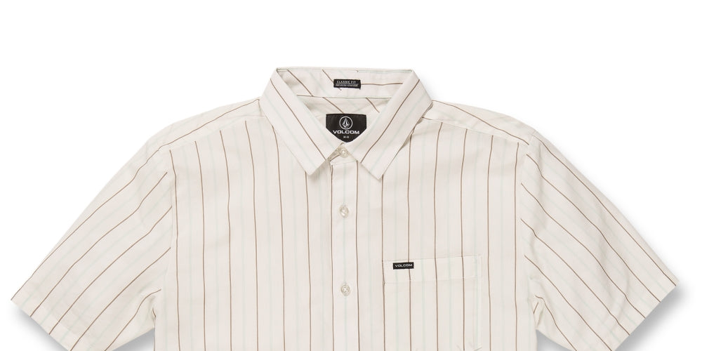 Volcom Men's Boiler Woven Short Sleeve Woven Tops White Size X-Large