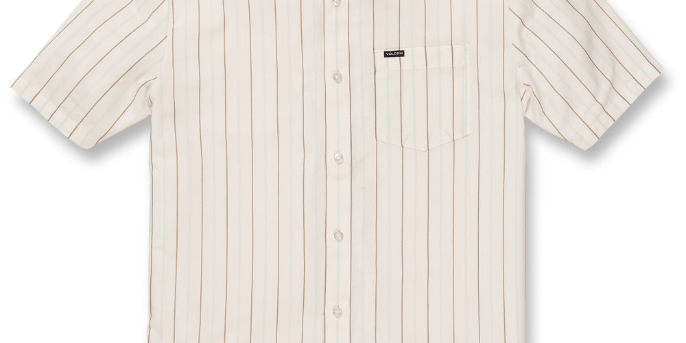 Volcom Men's Boiler Woven Short Sleeve Woven Tops White Size X-Large