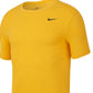 Nike Men's Dri Fit Training T-Shirt Yellow Size Large
