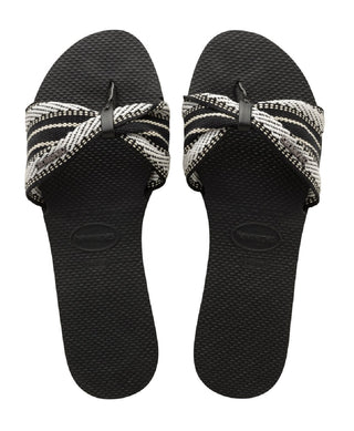 Havaianas Women's Tropez Flip Flop Sandals Black Size 5
