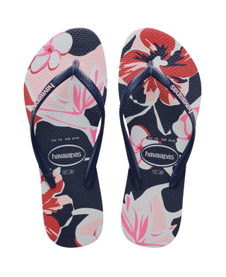 Havaianas Women's Slim Floral Basic Sandal Blue Size 9-10