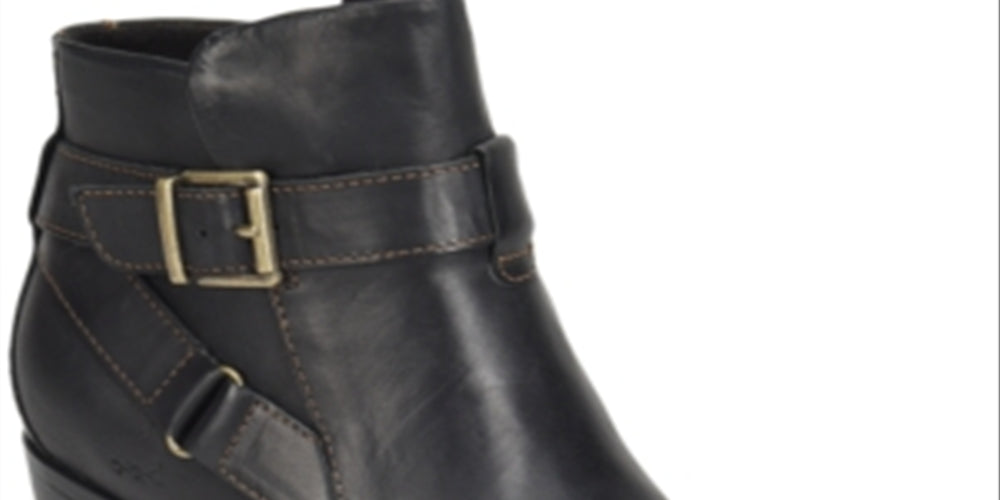 B.O.C. Women's Shea Leather Booties Black Size 6.5 M