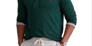 Polo Ralph Lauren Men's Jersey Hooded T-Shirt Green Size XX-Large