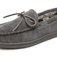 Minnetonka Men's Faux Shearling Lined Hard Sole Slipper Gray Size 12 W