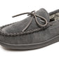 Minnetonka Men's Faux Shearling Lined Hard Sole Slipper Gray Size 12 W