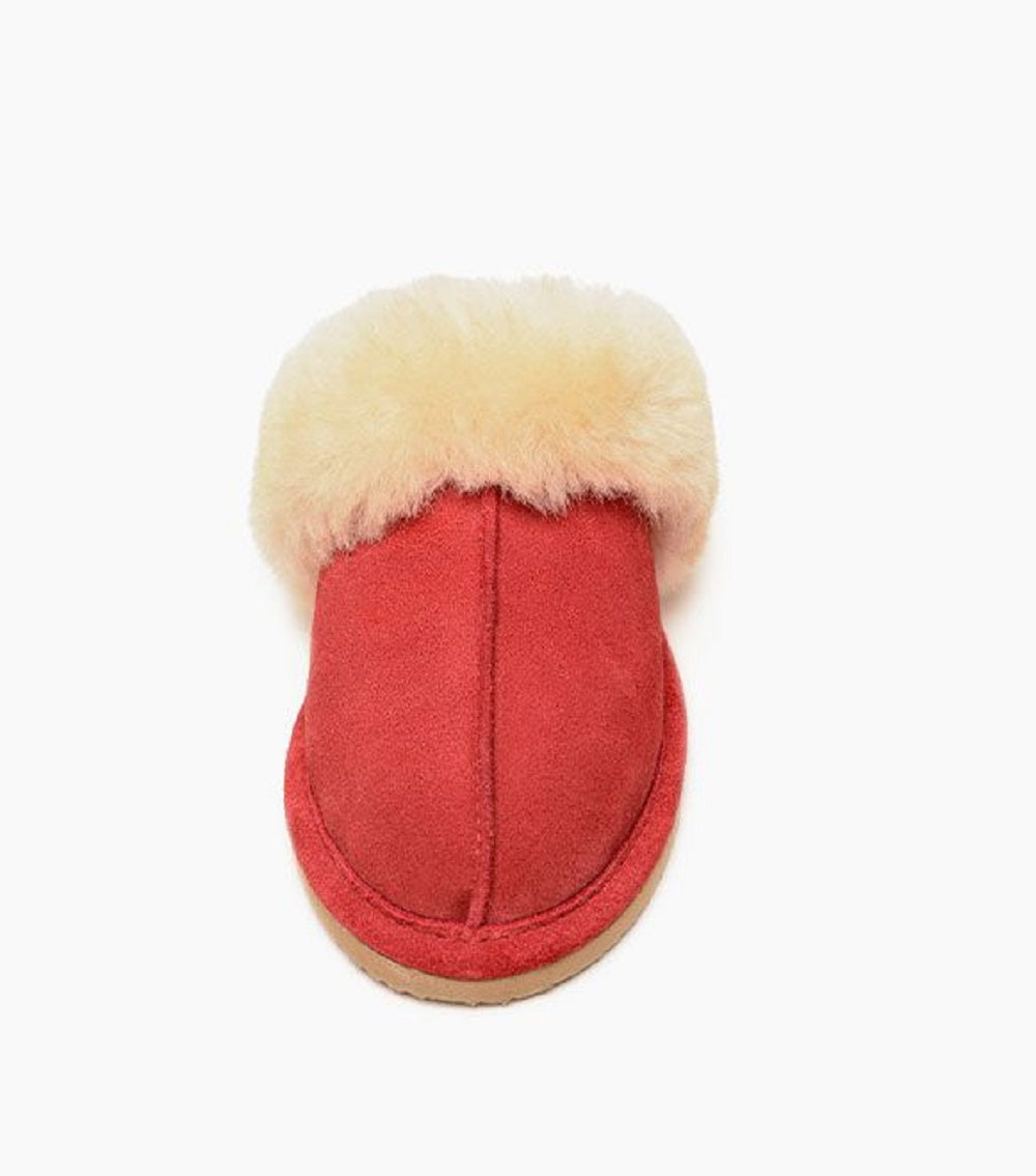 Minnetonka Women's Genuine Sheepskin Slipper Red Size 10 M