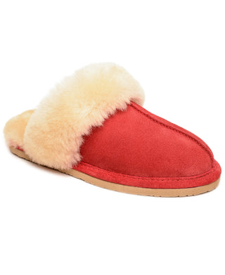 Minnetonka Women's Genuine Sheepskin Slipper Red Size 10 M