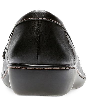 Clarks Women's Ashland Bubble Flats Shoes Black Size 9.5 N