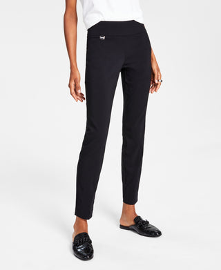 Alfani Women's Tummy Control Pull On Skinny Pants Black Size 6
