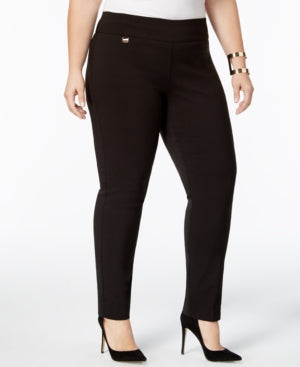 Alfani Women's Tummy Control Pull On Skinny Pants Black Size 22W