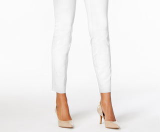 Alfani Women's Tummy Control Pull On Skinny Pants White Size 4