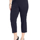 Alfani Women's Tummy Control Capri Pants Blue Size 16W