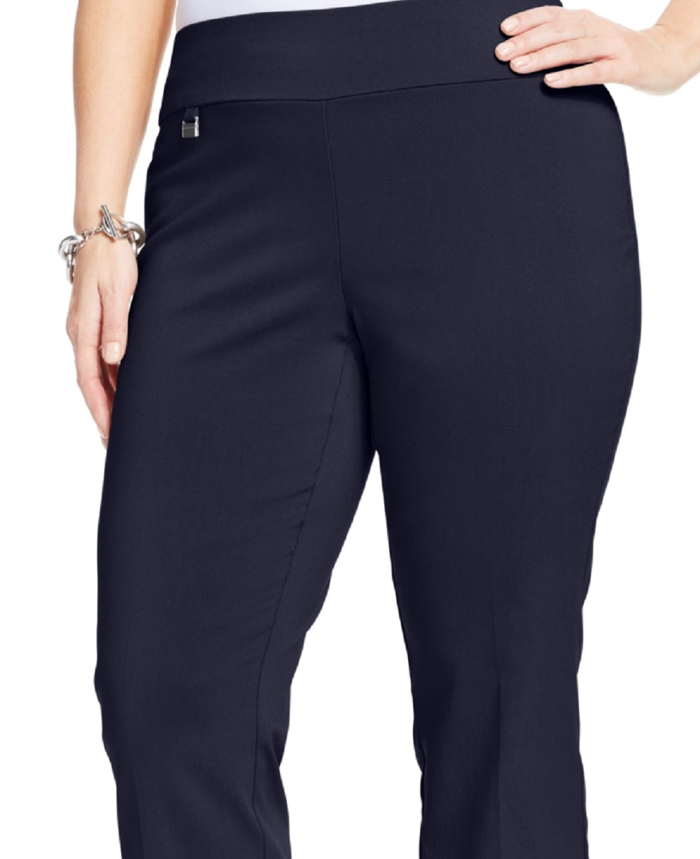 Alfani Women's Tummy Control Capri Pants Blue Size 16W