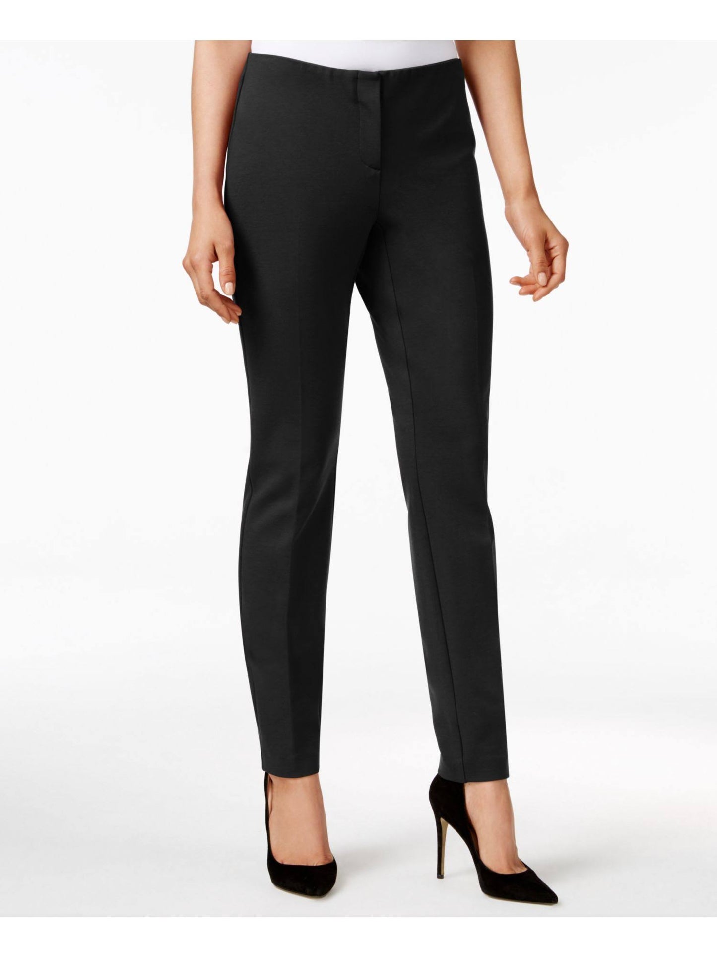 Alfani Women's Seamed Skinny Pants Black Size 10
