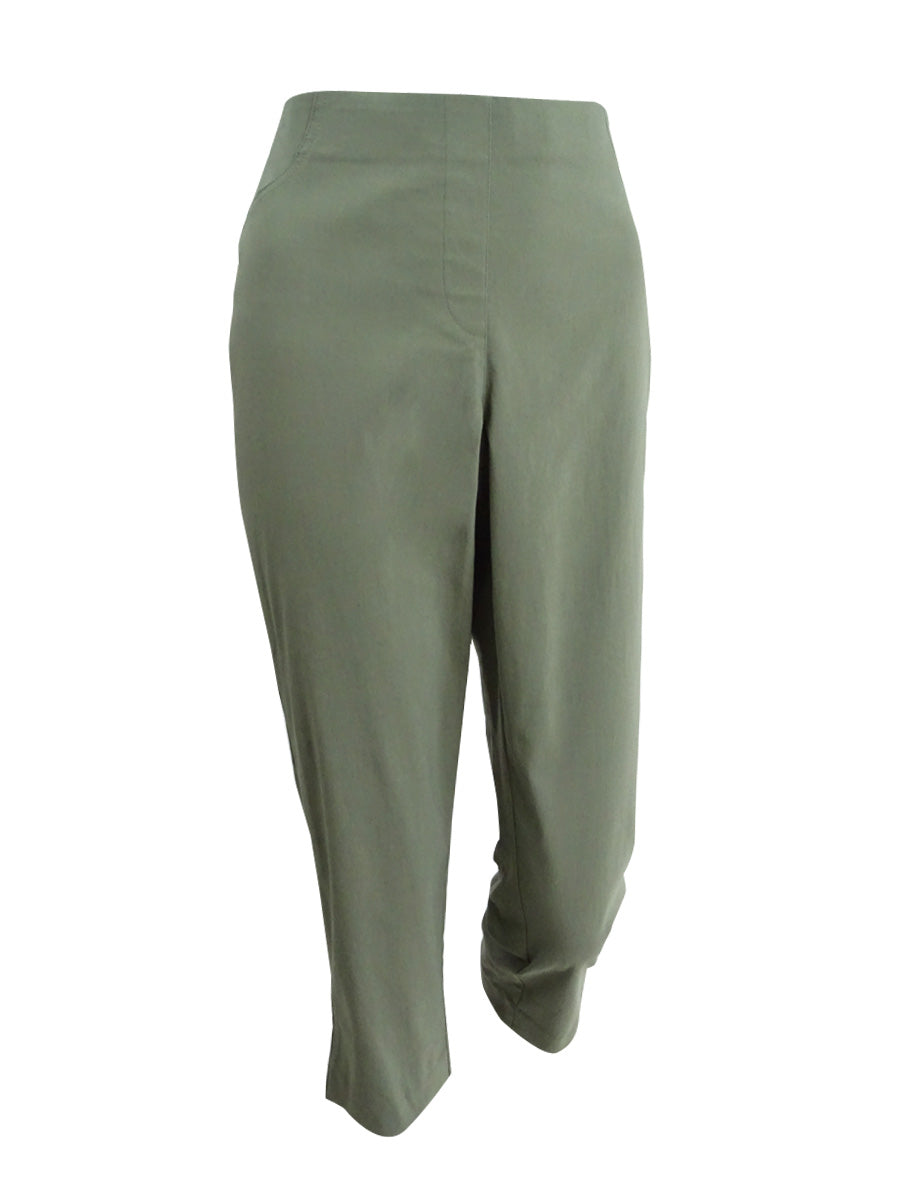 Style & Co Women's Pull On Capri Pants Green Size Medium