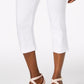 JM Collection Women's Embellished Pull On Capri Pants White Size X-Large
