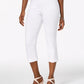 JM Collection Women's Embellished Pull On Capri Pants White Size X-Large